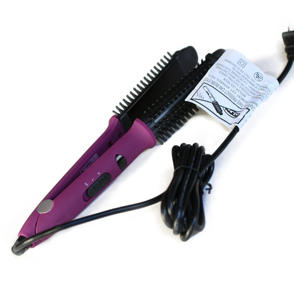 3-in-1 Hot Brush Styler Hair Straightening Tools