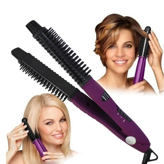 3-in-1 Hot Brush Styler Hair Straightening Tools
