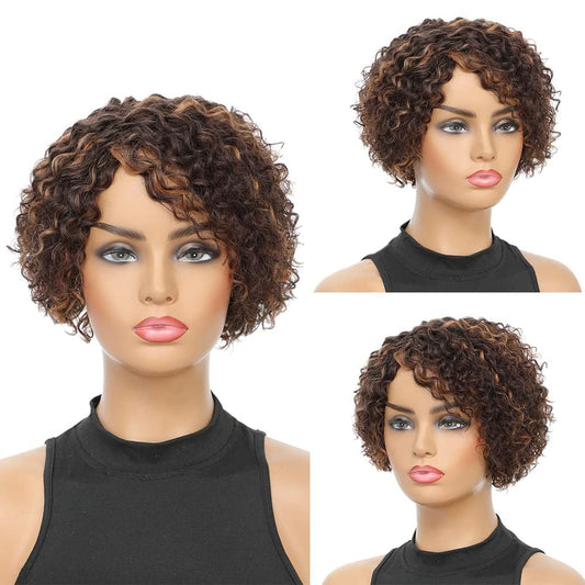 hot Curly Wig 100% Human Hair Wigs for Black Women