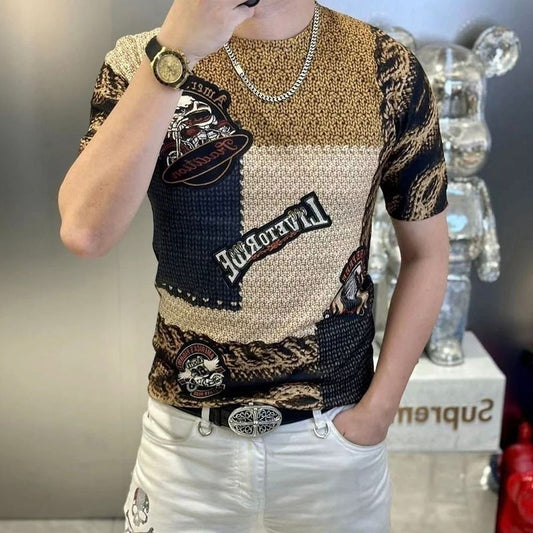 Men's Short Sleeve High-quality Summer New Crewneck